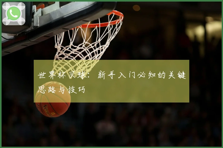 世界杯买球：新手入门必知的关键思路与技巧